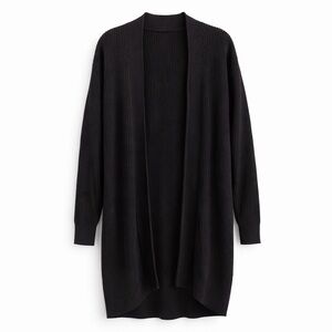 BP Cable Knit Open Front Cardigan Black